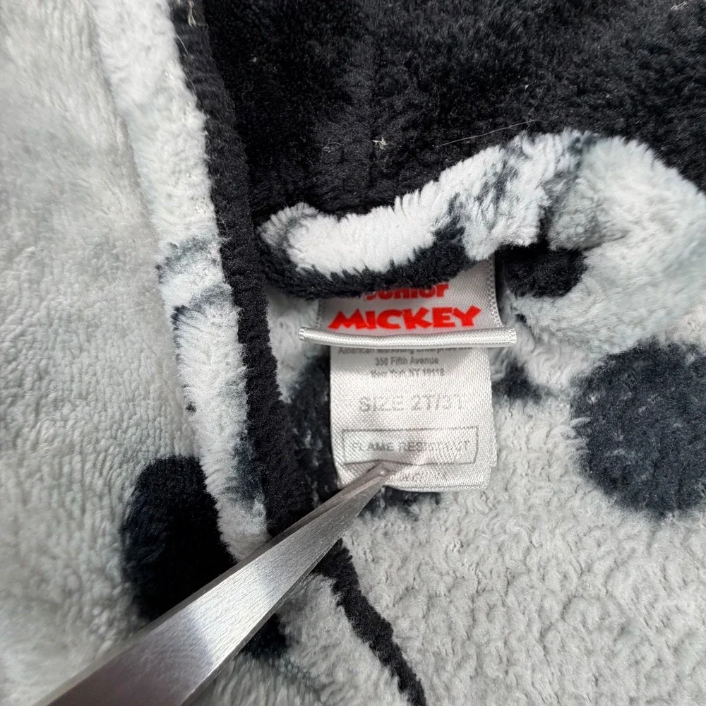 Kids‎ Disney Mickey Mouse Fleece Robe Pajamas Sleepwear Loungewear Size 2T/3T